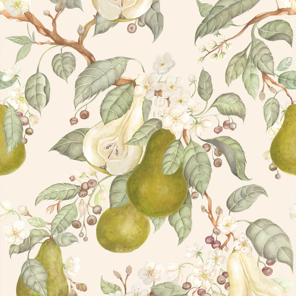 Pear Orchard Wallpaper - Cream - Voyage Maison - PORCHAR/WPO/CREWallpaper199