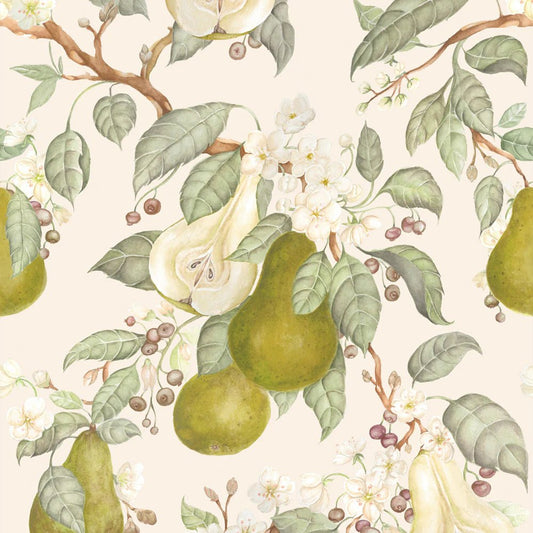 Pear Orchard Wallpaper - Cream - Voyage Maison - PORCHAR/WPO/CREWallpaper199