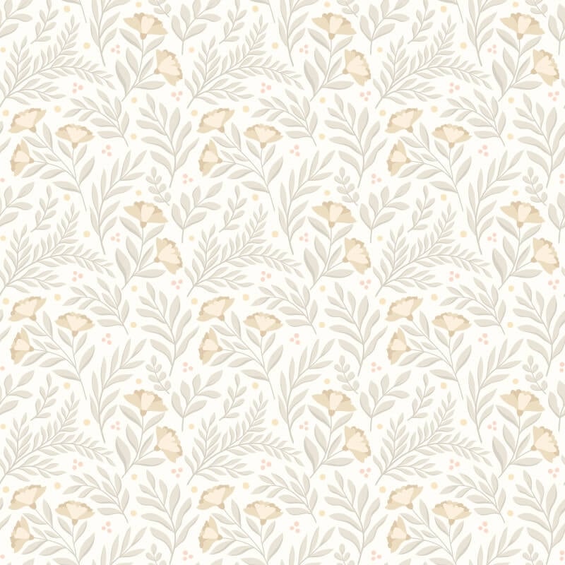 Petite Posy Wallpaper - Stone/Linen - Hoopla Walls - HWA1183WWallpaper199