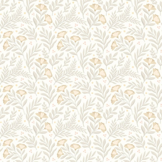 Petite Posy Wallpaper - Stone/Linen - Hoopla Walls - HWA1183WWallpaper199