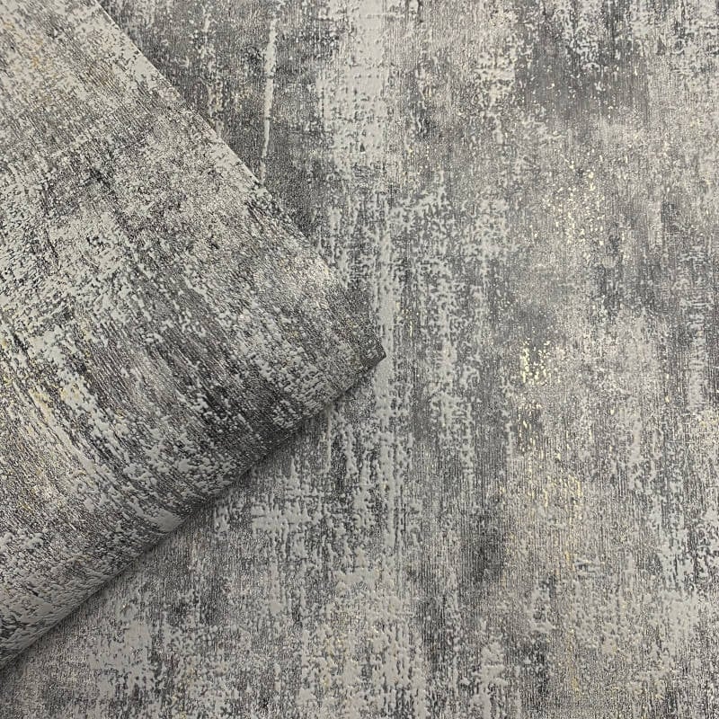 Phelan Industrial Texture Metallic Wallpaper - Charcoal - Muriva - 209103Wallpaper199