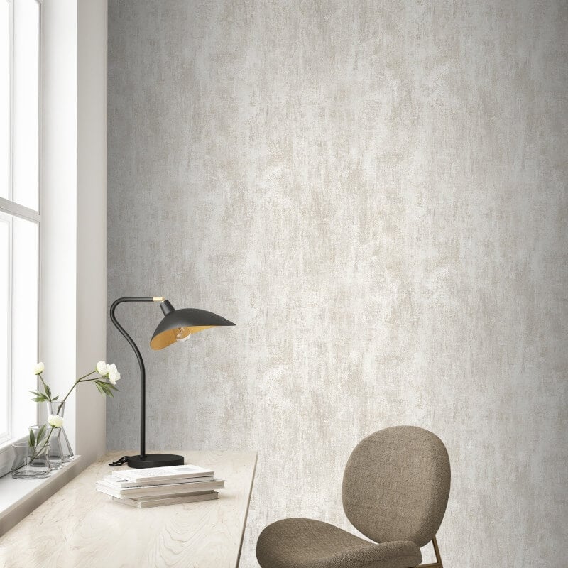 Phelan Industrial Texture Metallic Wallpaper - Cream - Muriva - 209102Wallpaper199