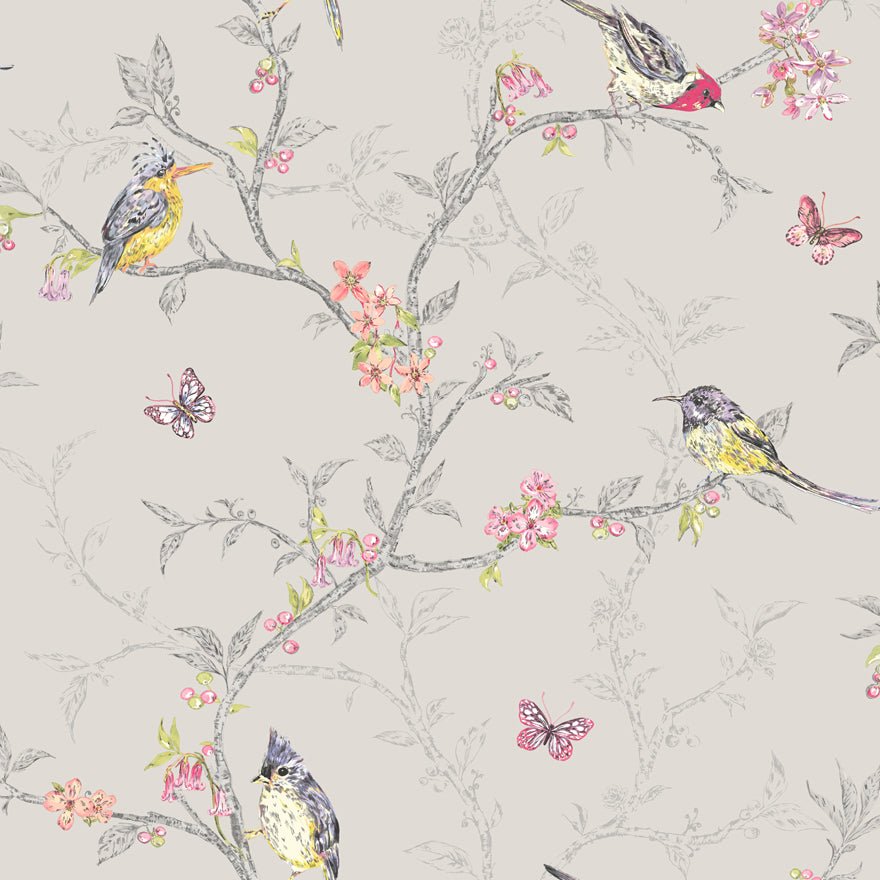 Phoebe Wallpaper - Dove - Holden Décor - 98081Wallpaper199