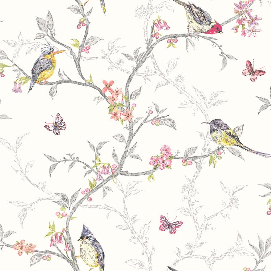 Phoebe Wallpaper - White - Holden Décor - 98080Wallpaper199