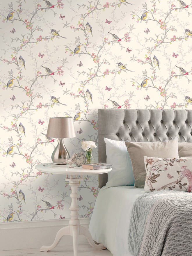 Phoebe Wallpaper - White - Holden Décor - 98080Wallpaper199