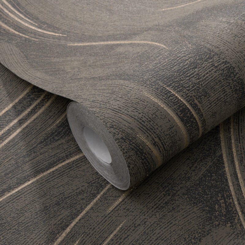 Piano Wave Metallic Wallpaper - Brown/Gold - Erismann - 10456 - 11Wallpaper199