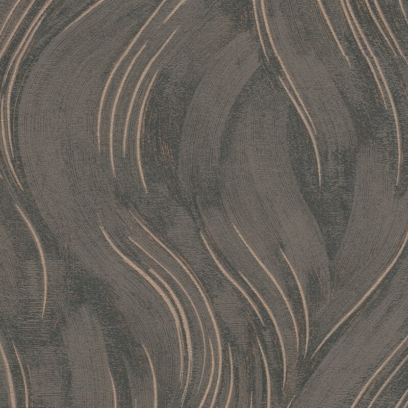 Piano Wave Metallic Wallpaper - Brown/Gold - Erismann - 10456 - 11Wallpaper199