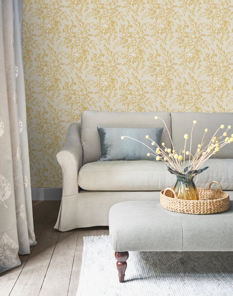 Picardie Wallpaper - Pale Gold - Laura Ashley - 114900Wallpaper199