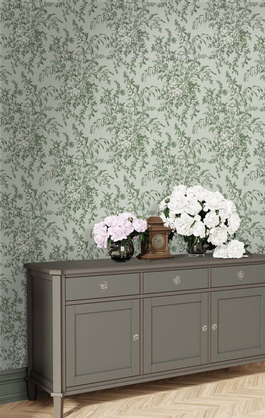 Picardie Wallpaper - Sage - Laura Ashley - 114899Wallpaper199