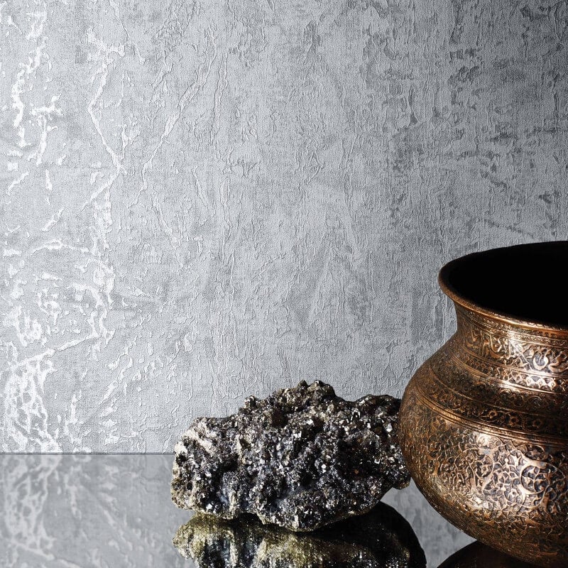 Piero Texture Metallic Wallpaper - Grey - Muriva - 811303Wallpaper199