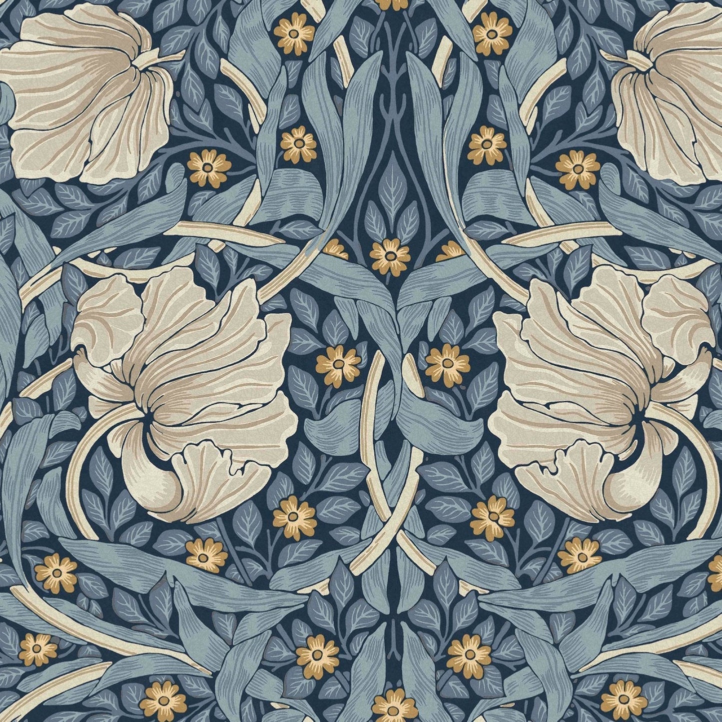 Pimpernel Wallpaper - Blue - 124241 - William Morris AHWallpaper199