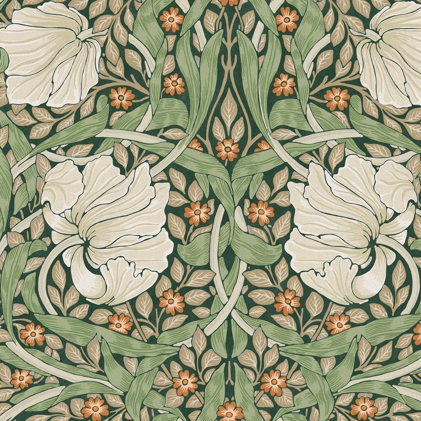 Pimpernel Wallpaper - Green - 124242 - William Morris AHWallpaper199