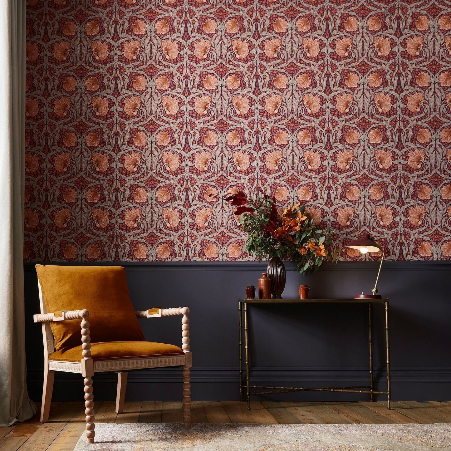 Pimpernel Wallpaper - Plum - 124239 - William Morris AHWallpaper199