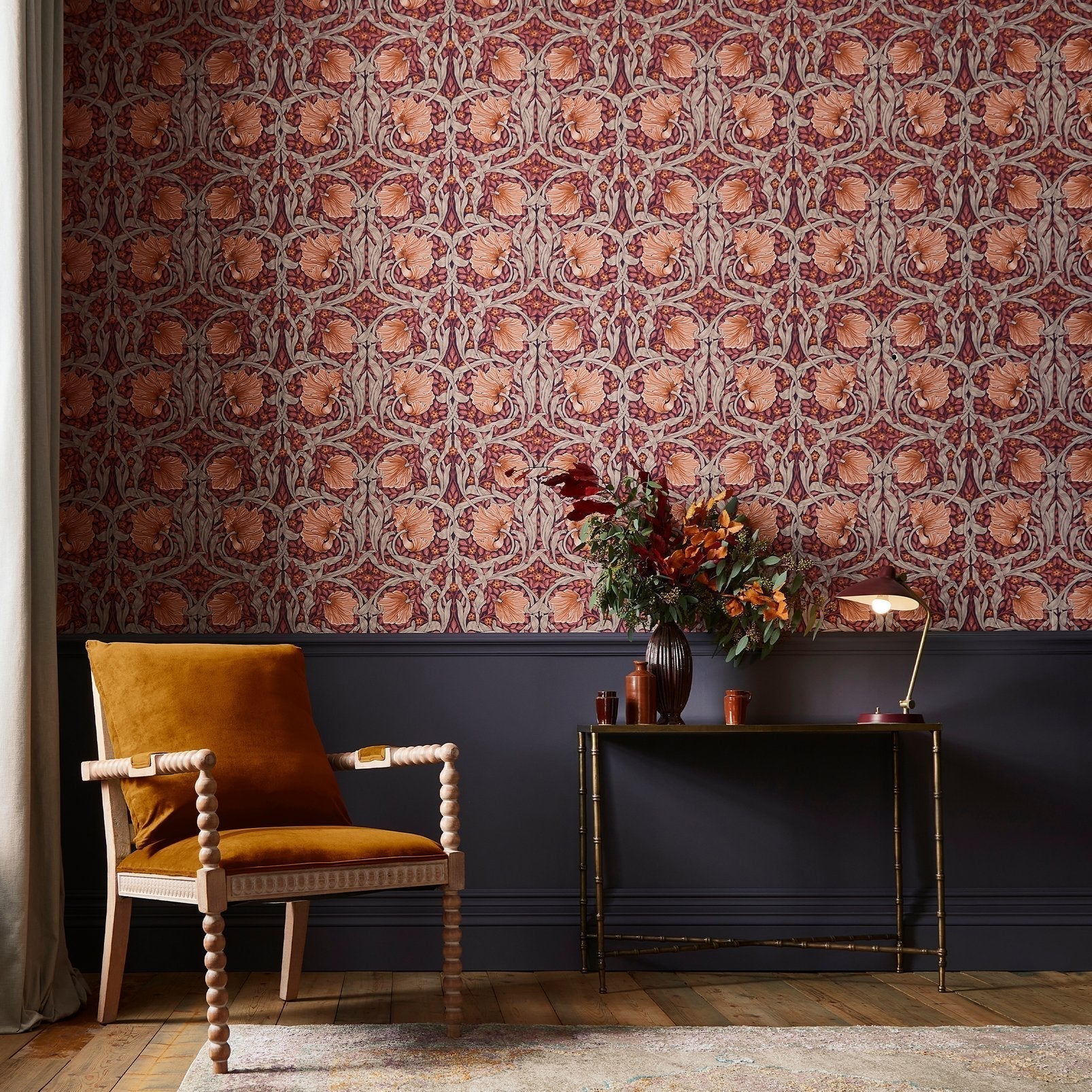 Pimpernel Wallpaper - Plum - 124239 - William Morris AHWallpaper199