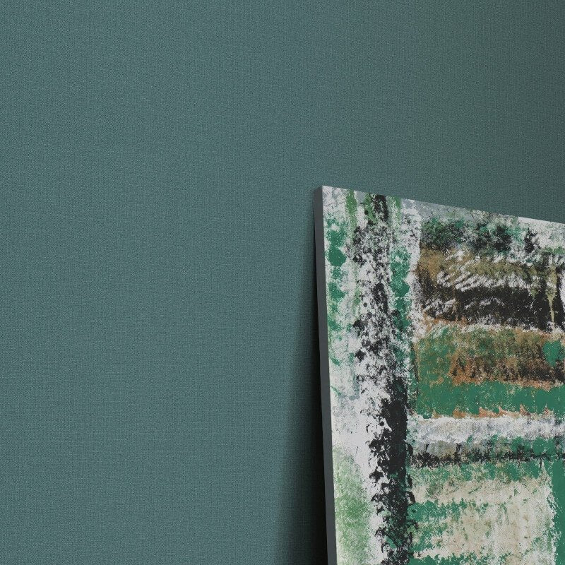 Plain Texture Wallpaper - Dark Green - Elle Decoration - 10444 - 19Wallpaper199