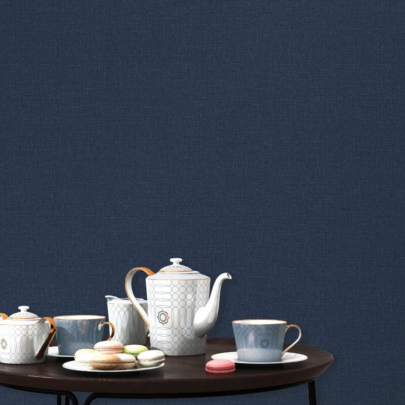 Plain Texture Wallpaper - Navy Blue - Elle Decoration - 10444 - 08Wallpaper199
