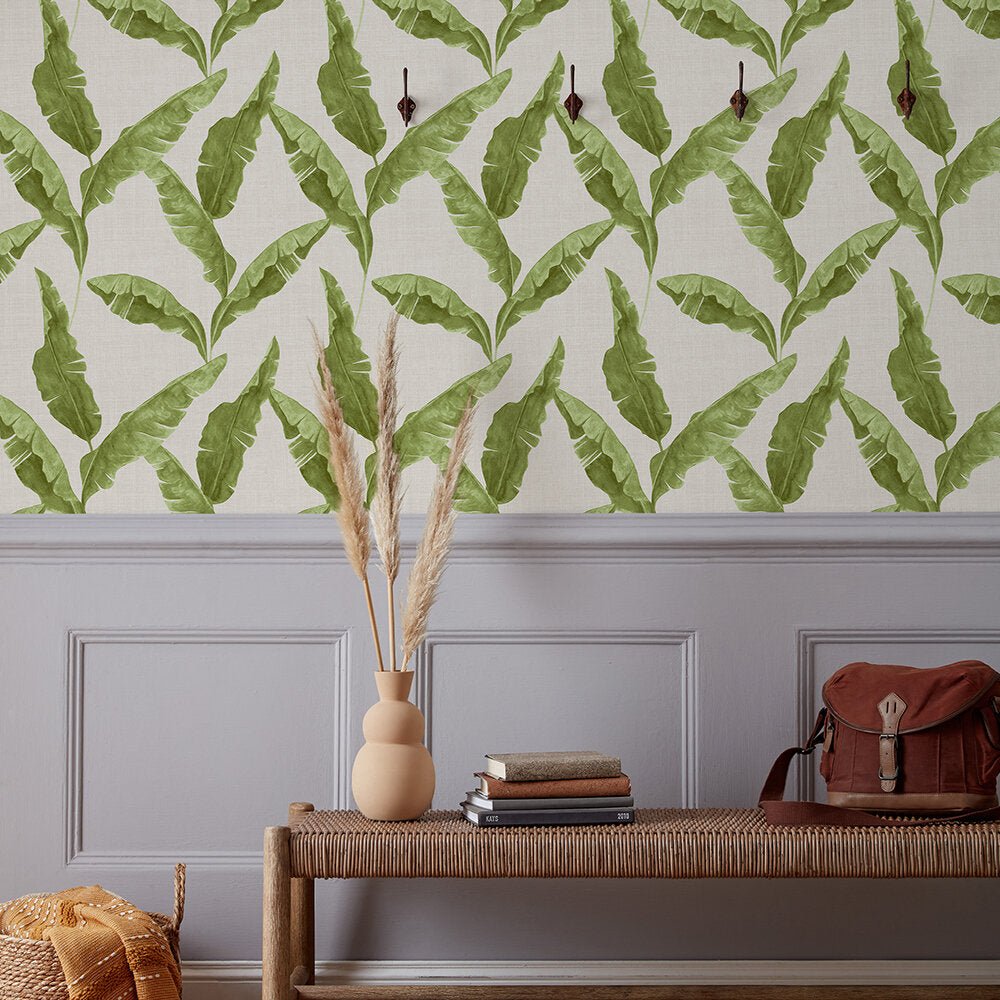 Plantain Wallpaper - Green - Furn - PLANTAI/WP1/GREWallpaper199