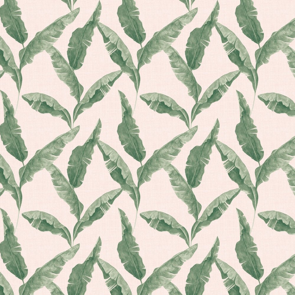 Plantain Wallpaper - Teal/Blush - Furn - PLANTAI/WP1/TBLWallpaper199