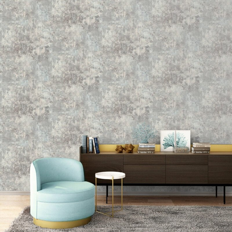 Plaster Concrete Effect Wallpaper - Grey - Grandeco - 170803Wallpaper199