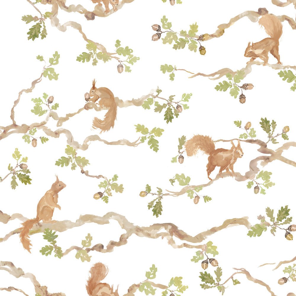 Playful Squirrel Wallpaper - Cream - Voyage Maison - PLAYFUL/WPO/CREWallpaper199