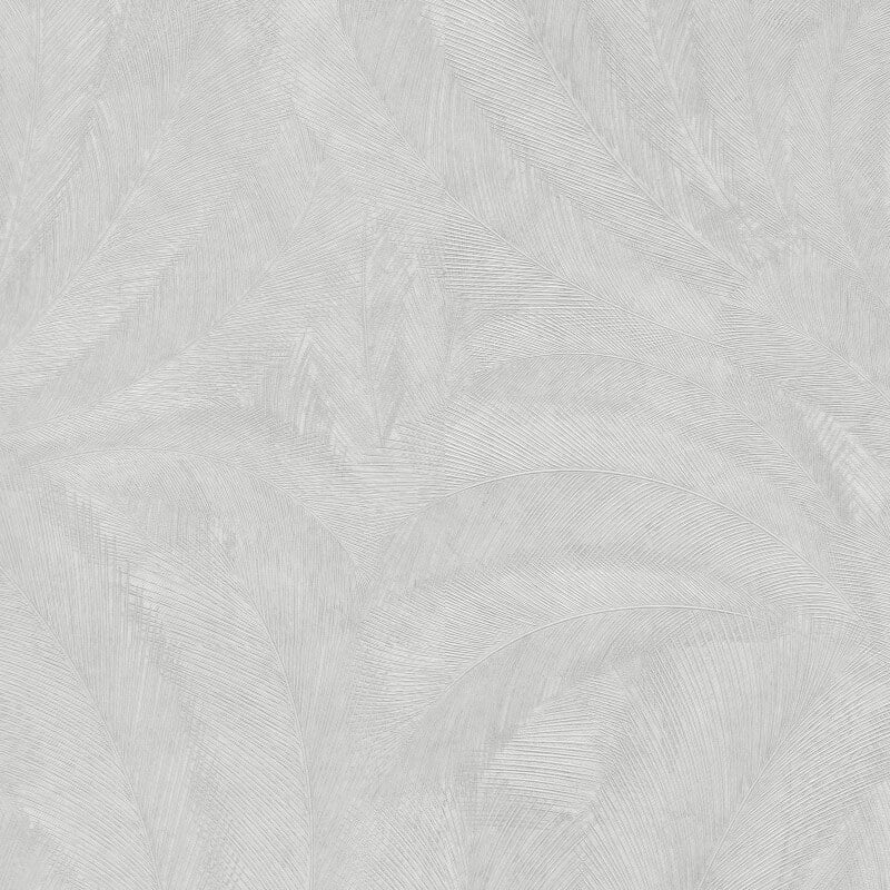 Plume Leaf Metallic Wallpaper - White/Grey - Erismann - 10476 - 31Wallpaper199