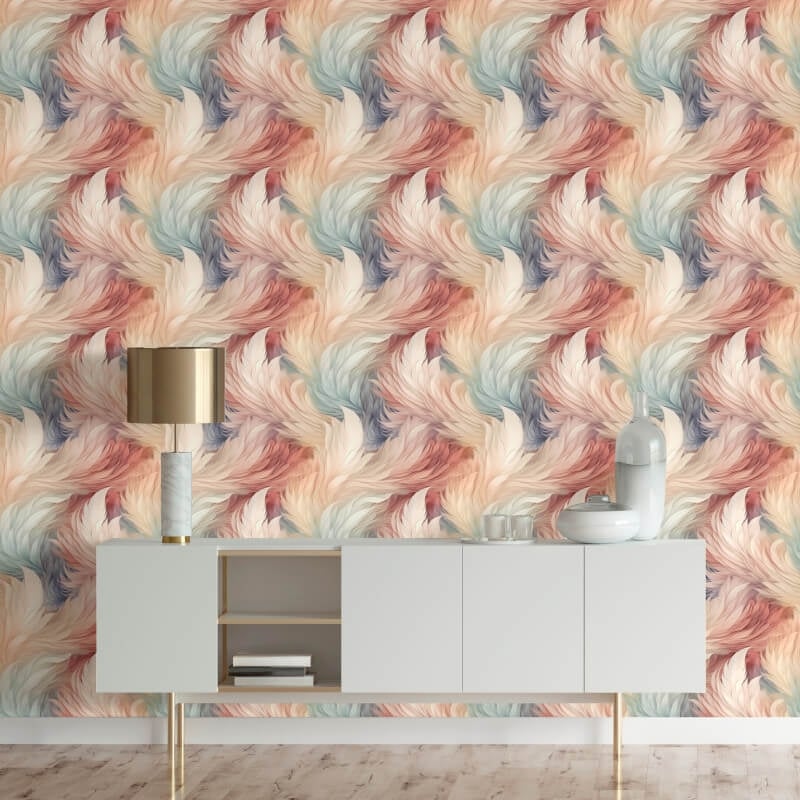 Plumes Feather Wallpaper - Multicoloured - Muriva - 217501Wallpaper199