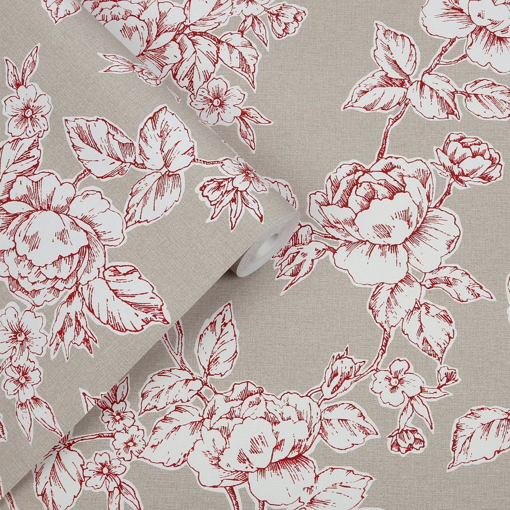 Pollington Roses Wallpaper - Dark Dove Grey - Laura Ashley - 127388Wallpaper199