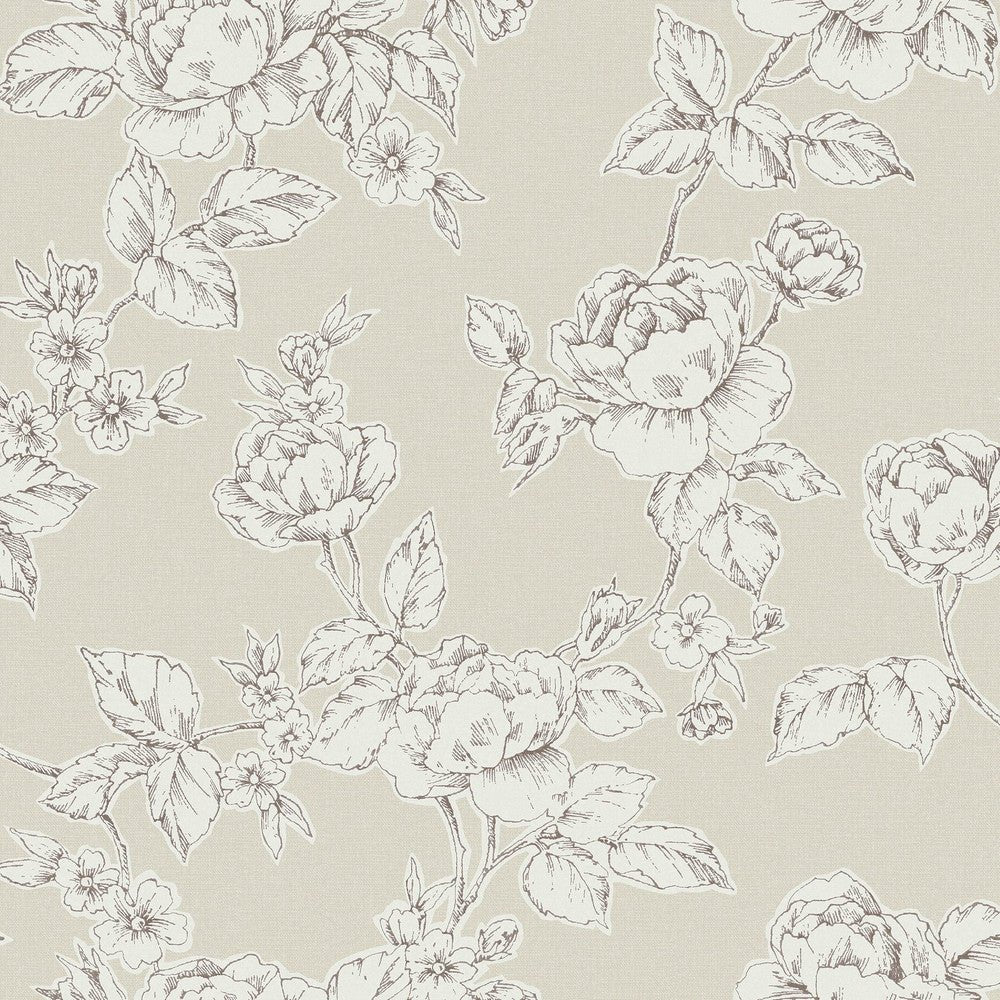 Pollington Roses Wallpaper - Natural - Laura Ashley - 127387Wallpaper199