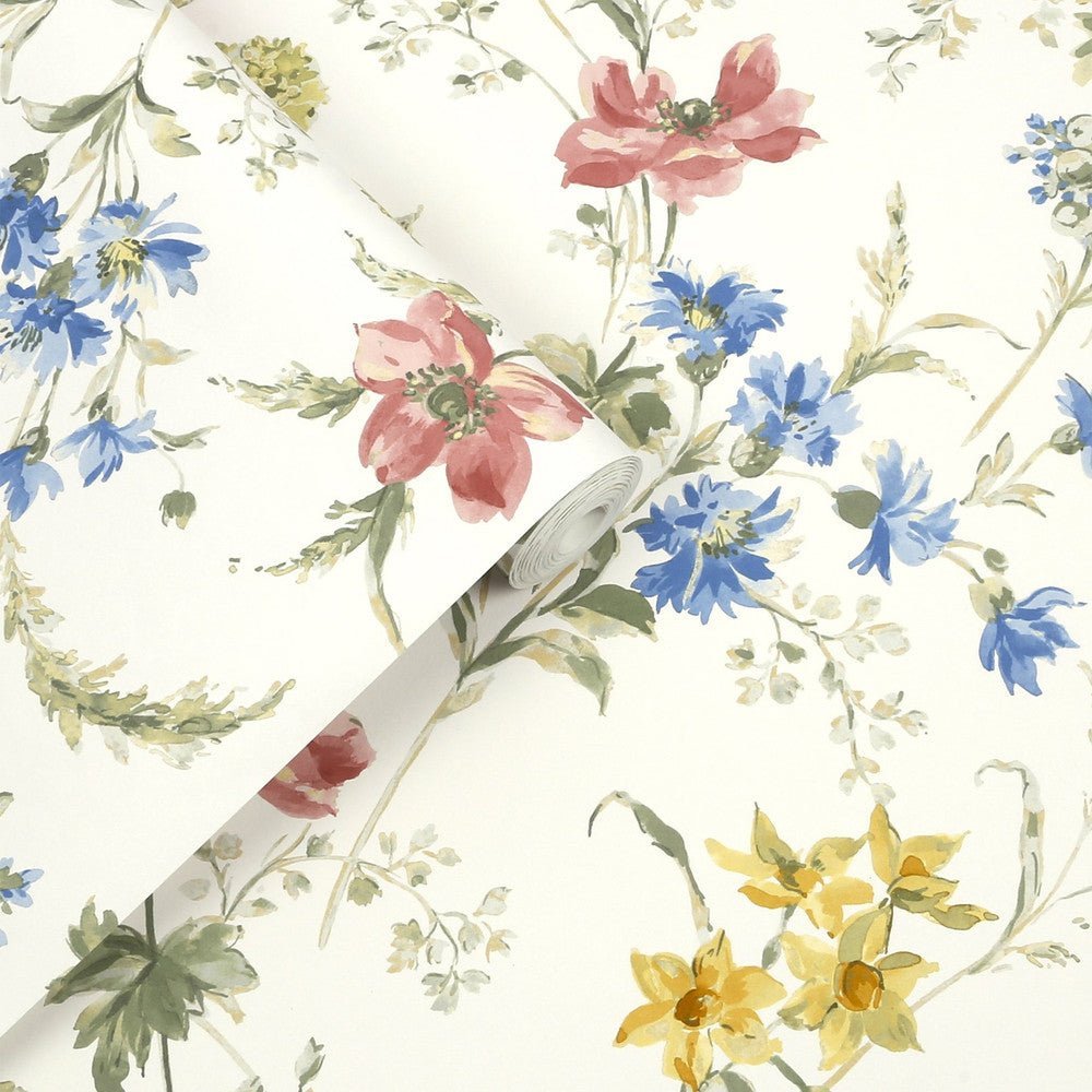 Poppy Meadow Wallpaper - Multi - Laura Ashley - 127407Wallpaper199