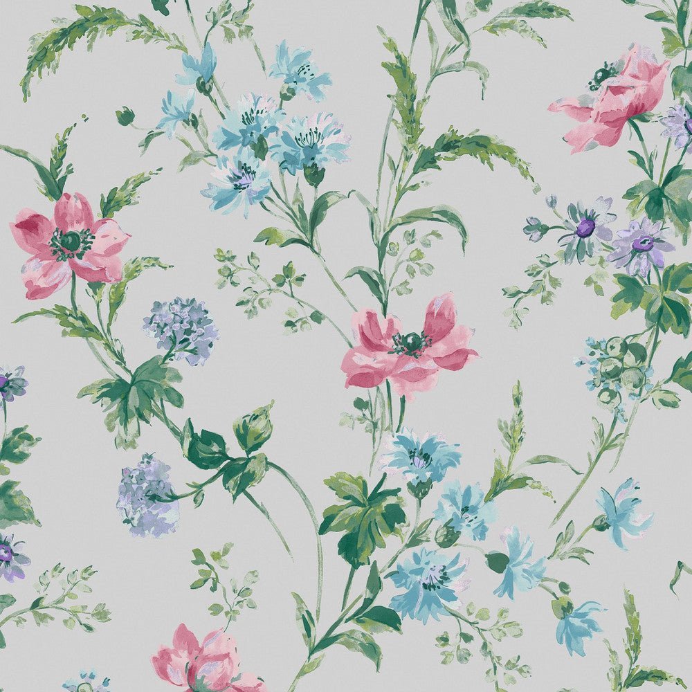 Poppy Meadow Wallpaper - Pale Violet - Laura Ashley - 127406Wallpaper199