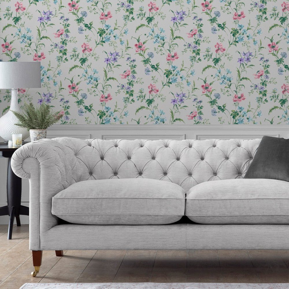 Poppy Meadow Wallpaper - Pale Violet - Laura Ashley - 127406Wallpaper199