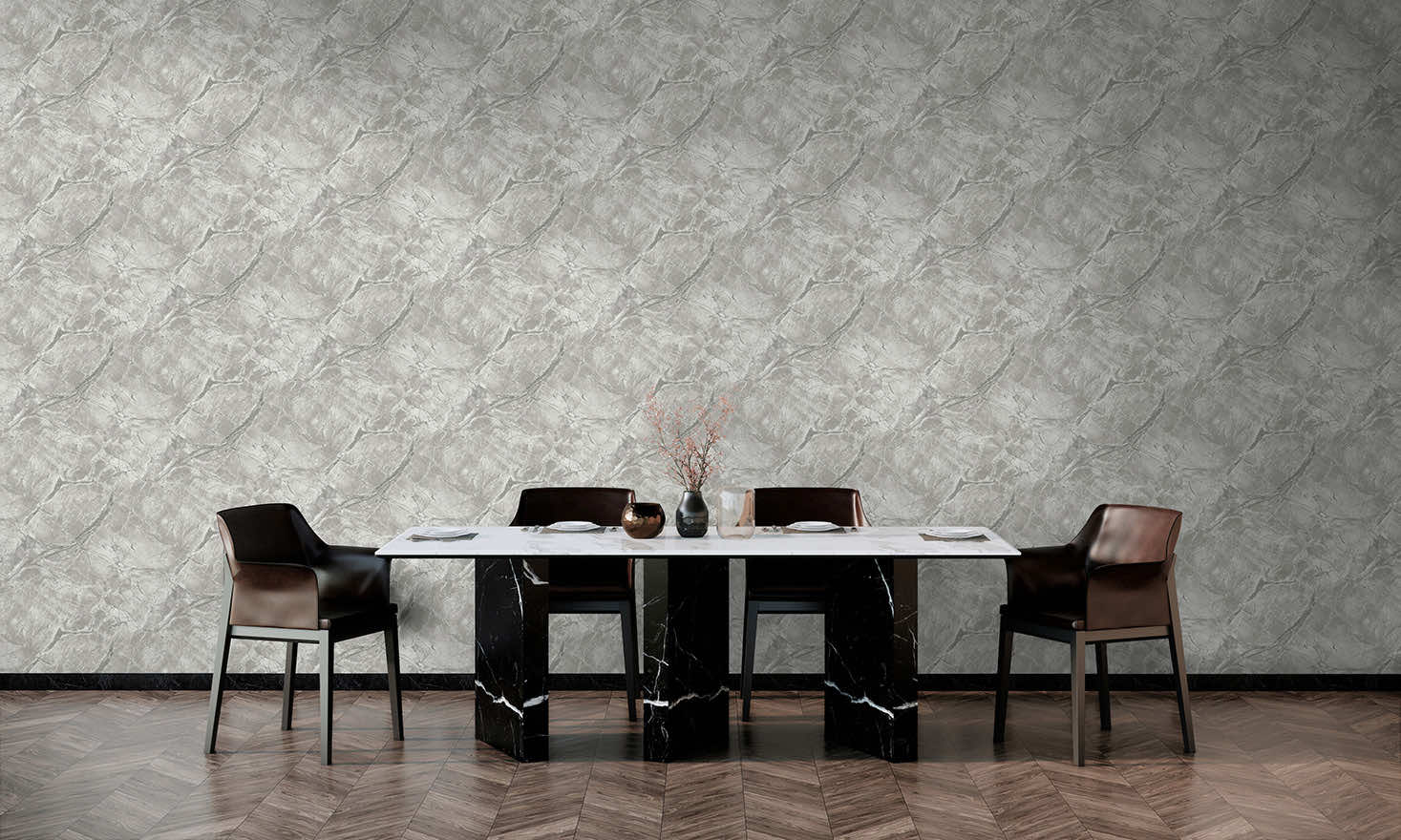 Portoro Marble Wallpaper - Dove / Silver - Holden Décor - 36282Wallpaper199