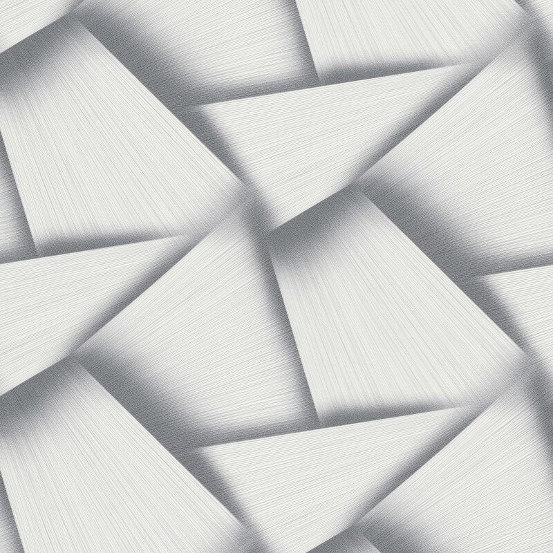 Pose 3D Effect Geo Metallic Wallpaper - Grey - Erismann - 10401 - 47Wallpaper199