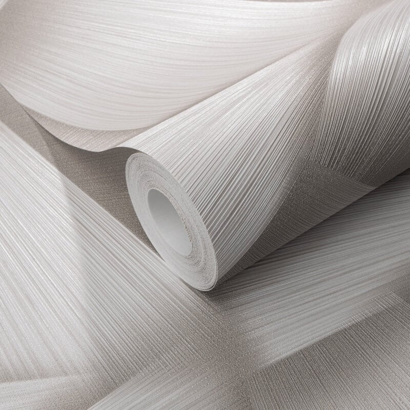 Pose 3D Effect Geo Metallic Wallpaper - Taupe - Erismann - 10401 - 37Wallpaper199