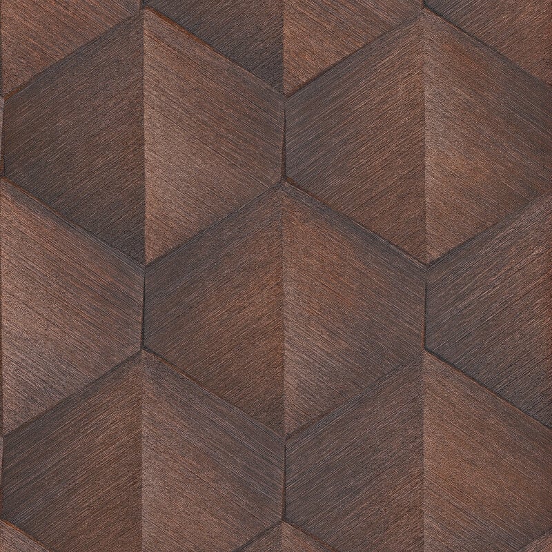 Prisma 3D Graphic Waves Metallic Wallpaper - Bronze - Erismann - 10370 - 48Wallpaper199