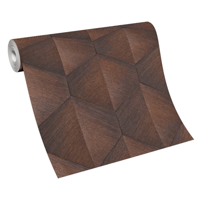 Prisma 3D Graphic Waves Metallic Wallpaper - Bronze - Erismann - 10370 - 48Wallpaper199