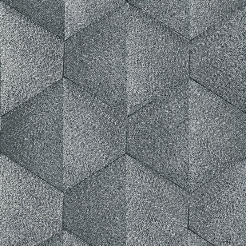 Prisma 3D Graphic Waves Metallic Wallpaper - Grey - Erismann - 10370 - 10Wallpaper199