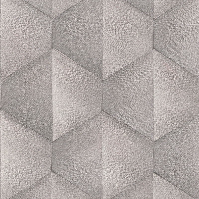 Prisma 3D Graphic Waves Metallic Wallpaper - Taupe - Erismann - 10370 - 38Wallpaper199