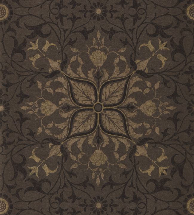 Pure Net Ceiling Wallpaper - Charcoal/Gold - 216036 - Morris & CoWallpaper199
