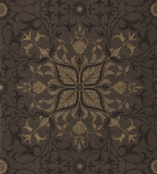Pure Net Ceiling Wallpaper - Charcoal/Gold - 216036 - Morris & CoWallpaper199