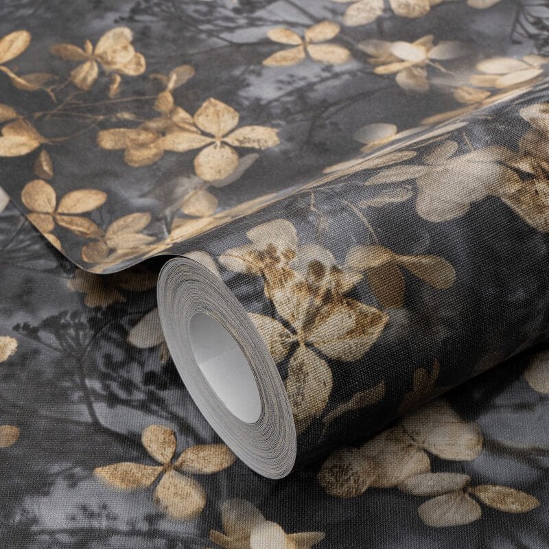 Purity Elderberry Blossoms Wallpaper - Black - Erismann - 10415 - 15Wallpaper199