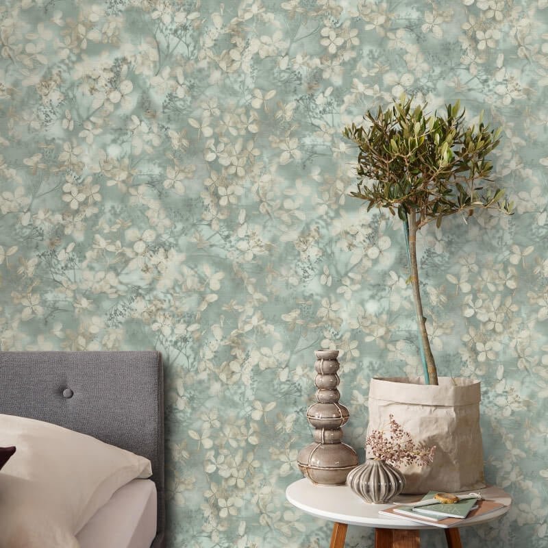 Purity Elderberry Blossoms Wallpaper - Green - Erismann - 10415 - 07Wallpaper199