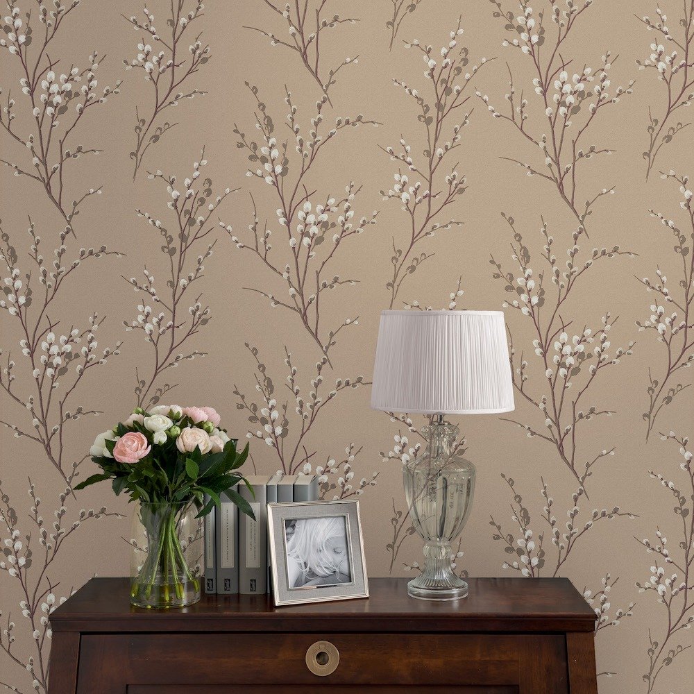 Pussy Willow Wallpaper - Natural - Laura Ashley - 113358Wallpaper199