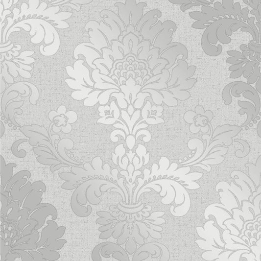 Quartz Damask Glitter Wallpaper - Silver - Fine Décor - FD41965Wallpaper199