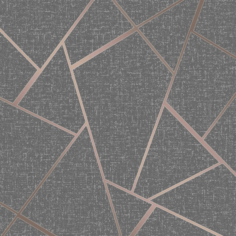 Quartz Fractal Glitter Metallic Wallpaper - Copper - Fine Décor - FD42283Wallpaper199