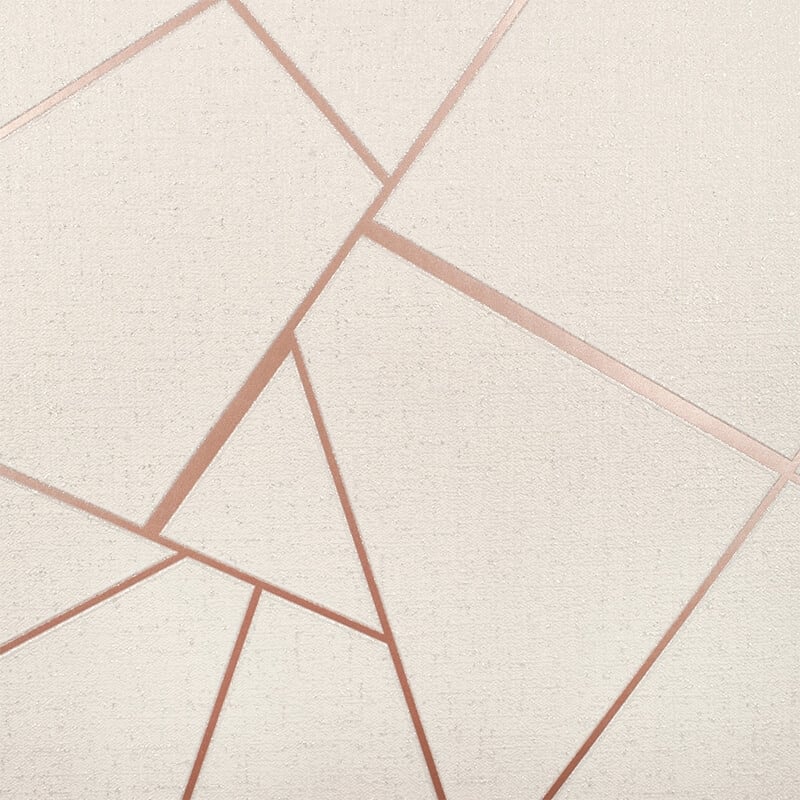 Quartz Fractal Glitter Metallic Wallpaper - Rose Gold - Fine Décor - FD42282Wallpaper199