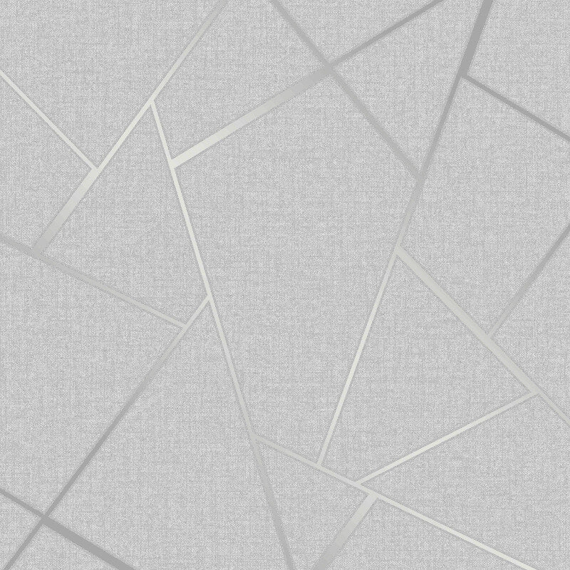 Quartz Fractal Glitter Metallic Wallpaper - Silver - Fine Décor - FD42280Wallpaper199