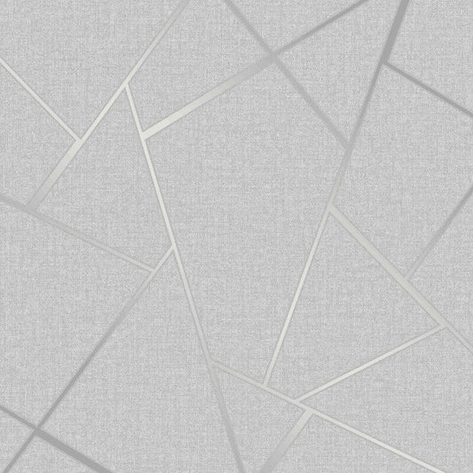 Quartz Fractal Glitter Metallic Wallpaper - Silver - Fine Décor - FD42280Wallpaper199