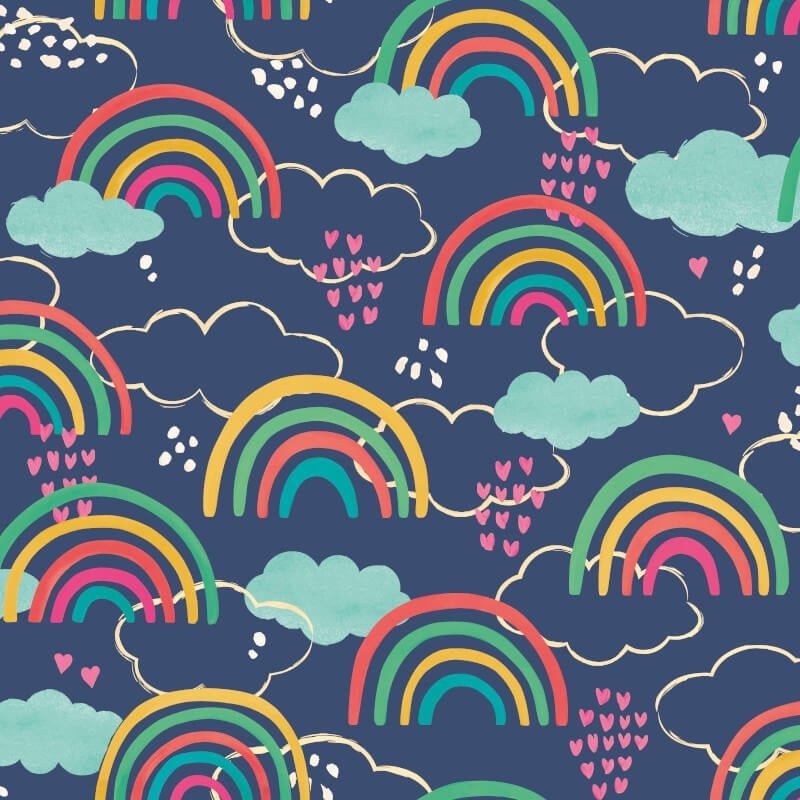 Rainbow Love Wallpaper - Inky Mix - Hoopla Walls - HWA1284WWallpaper199