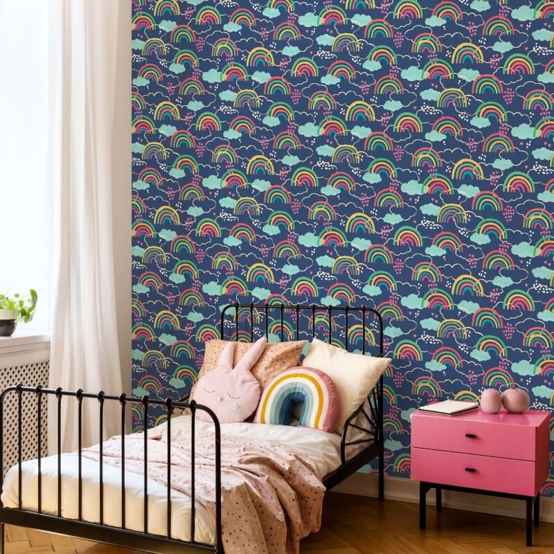 Rainbow Love Wallpaper - Inky Mix - Hoopla Walls - HWA1284WWallpaper199